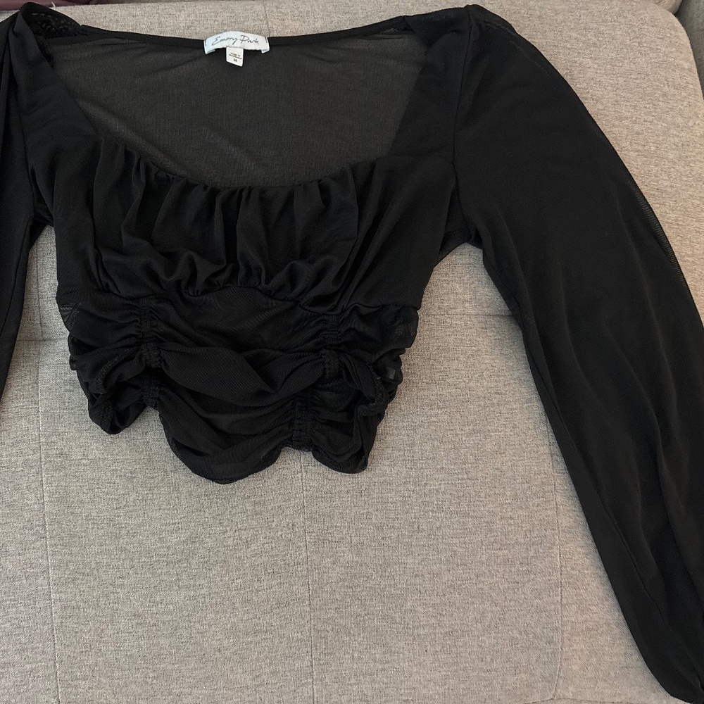 Black long sleeve blouse - Picture 2 of 2